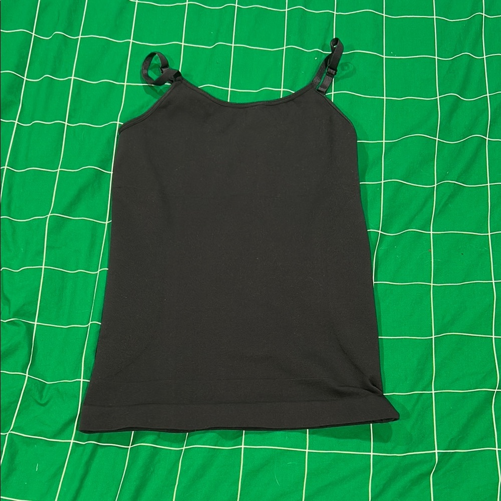 Black Fitted Sleeveless Camisole Shapewear
